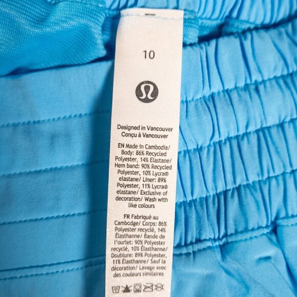 NWT Hotty Hot High-Rise Lined Short 2.5" - 10 Kayak Blue - Picture 5 of 6